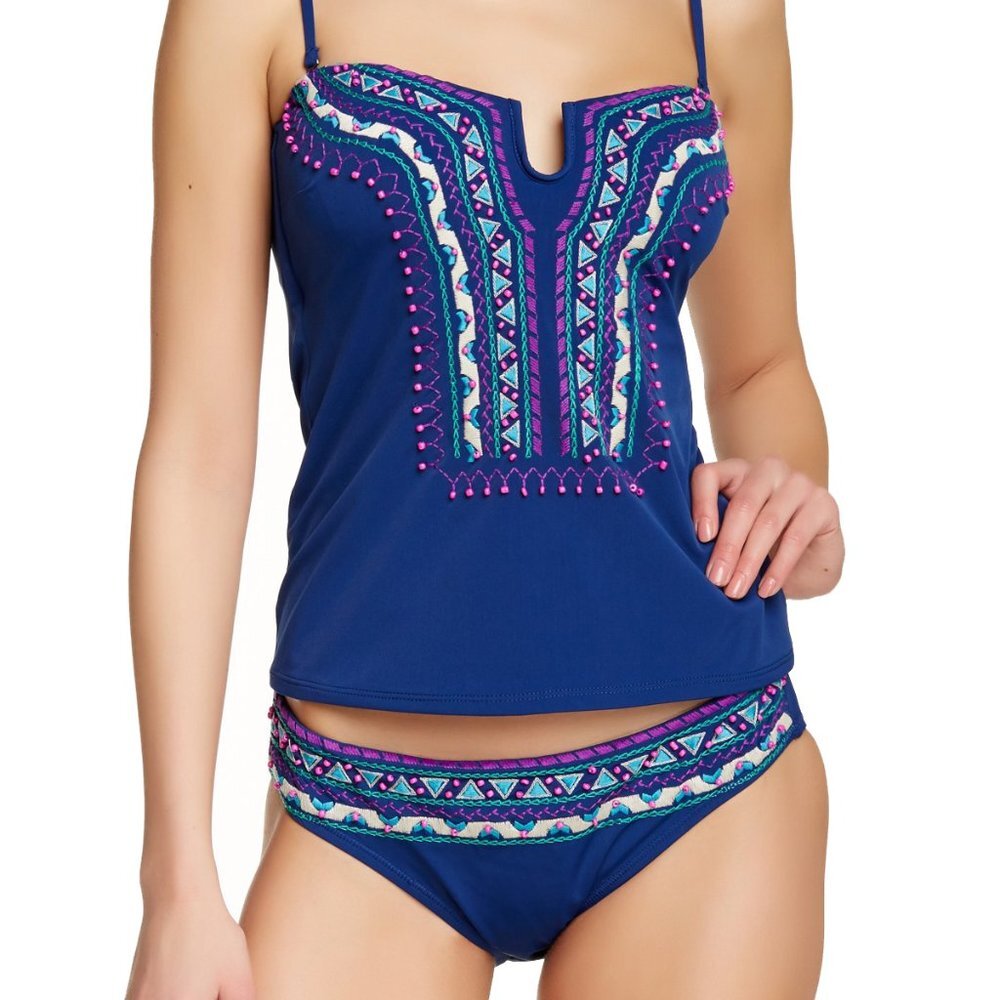 Nanette Lepore Costa Tankini Top & Bottom Set S